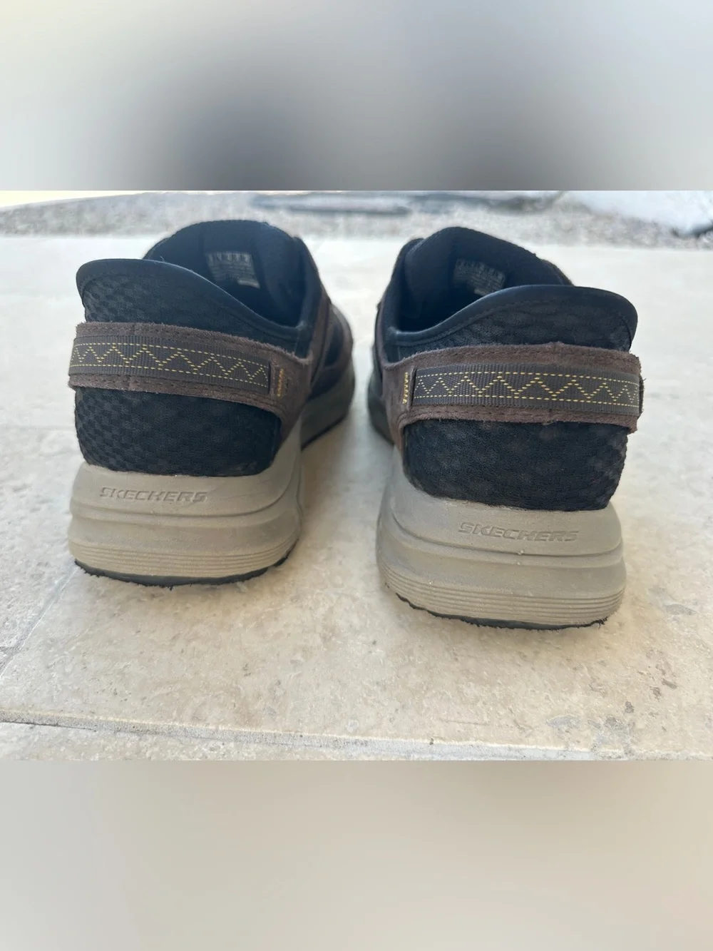 Size 9 Skechers Men's Slip-Ins Memory Foam Extra Wide Fit Oak Canyon Brown